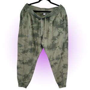 COZY TYE DYED GREEN SWEATPANTS EUC WOMEN'S SIZE L